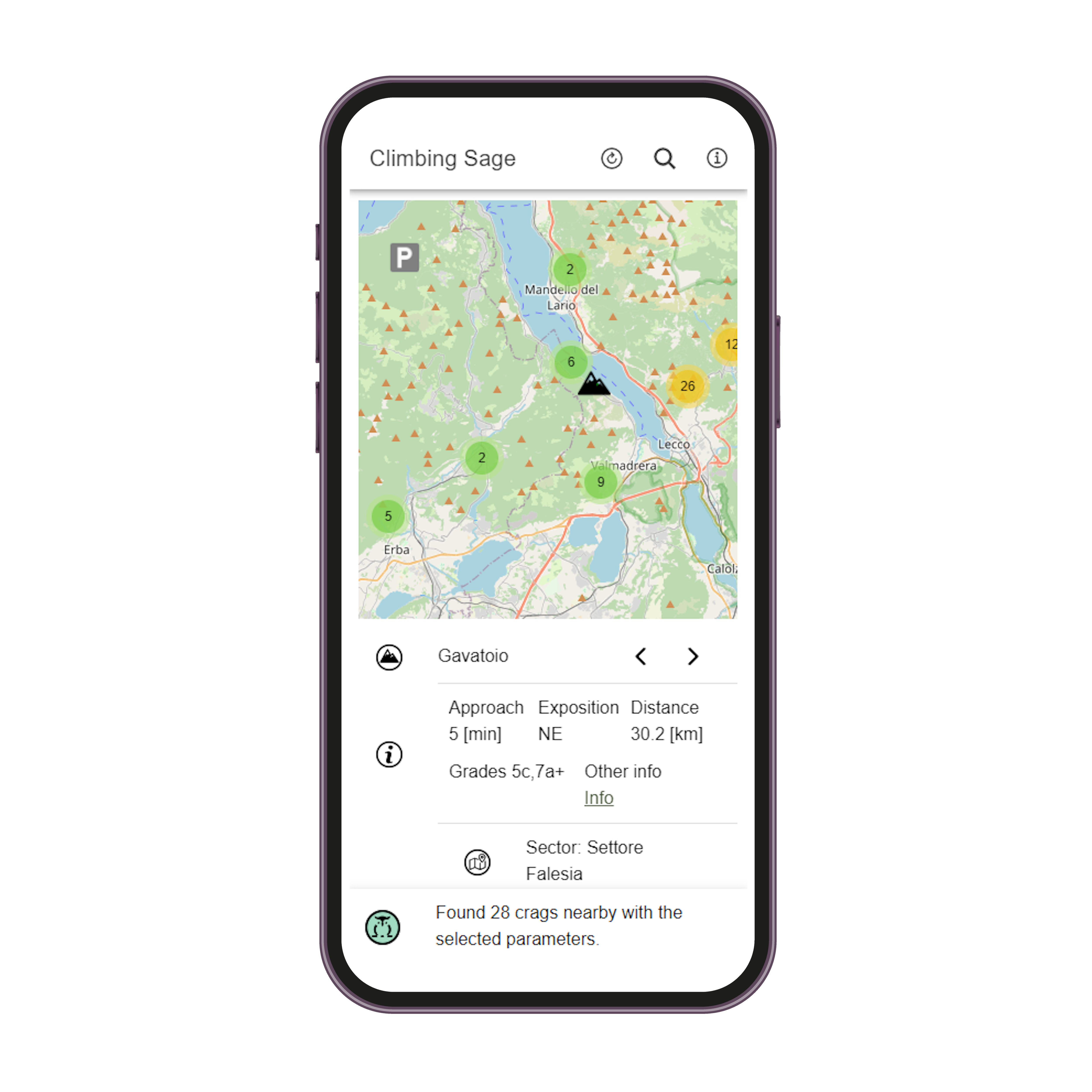 Climbing sage web application